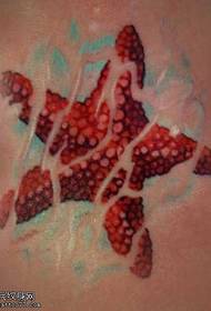 patrón de tatuaxe de estrelas de mar