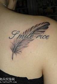 tounen plim modèl tatoo angle