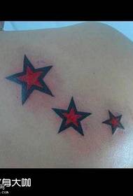 Back Three Stars Tattoo Pattern