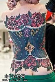 vissza gyönyörű mellény tetoválás minta