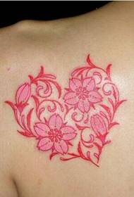 beauty vest-shaped vines And flower tattoo