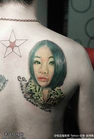 pretty good-looking girl tattoo pattern