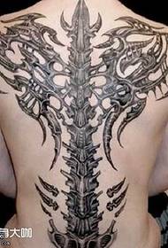 Back bone tattoo pattern