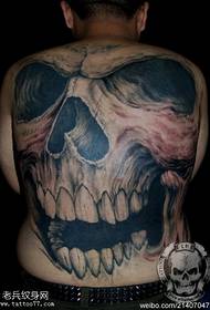 domineering cool handsome skull tattoo pattern