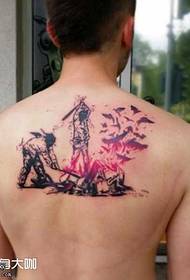 back fire tattoo patroon