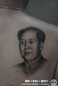 handsome Mao Zedong tattoo pattern