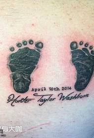 shoulder footprint tattoo pattern