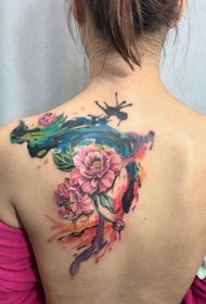 beauty back beautiful flower tattoo