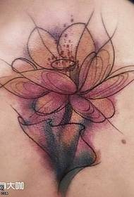 Back Lotus Tattoo Pattern