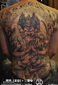 worship domineering Ashura tattoo pattern