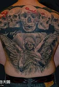 Обратен модел на татуировка на ангел