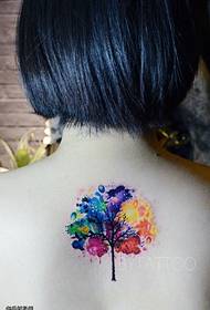 Back Watercolor Watercolor lignum Exemplum tattoo