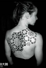 back abstract tattoo pattern