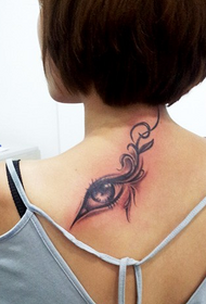 beauty back vines ຮູບແບບ tattoo ຕາ