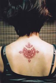 very nice girl back totem tattoo