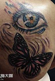 Ryg personlighed Butterfly Eye Tattoo Pattern