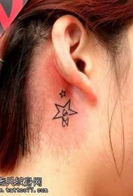 ear small fresh tattoo pattern