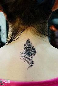 back flower vine tattoo pattern