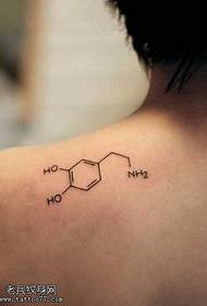 Back Chemical Element Tattoo Patroon