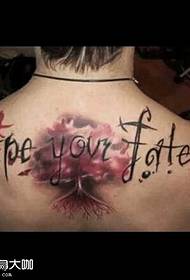 patró de tatuatge d’arbre posterior