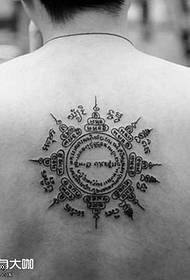 back flower tattoo pattern