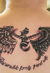 Božské čisté tetovanie zadných krídel
