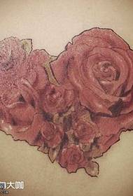 back pinong rosas na pattern ng Tattoo