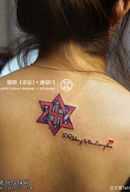 patró de tatuatge hexagonal de color fresc