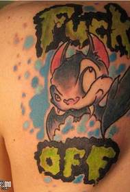 wzór tatuażu nietoperza królika