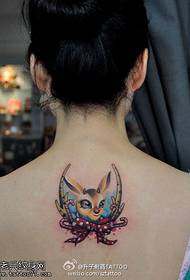 bakgrunnsfarge hjort rose bow tatoveringsbilde