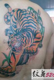 male back domineering downhill tiger tattoo pattern