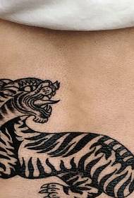 back amazing Japanese tiger Tattoo momentum 汹汹