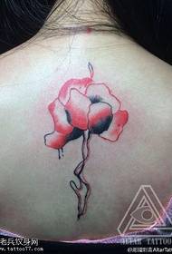 modeli i tatuazhit me lule me bojëra uji