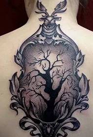 simbolizira nadu na stražnjoj strani stabla životne tetovaže