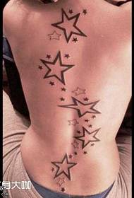 Back Star Tattoo Pattern