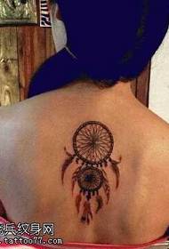 Atgal gražus gražus svajonių tinklo tatuiruotės modelis 77164 - dailus genties totemo tatuiruotės modelis ant vyro nugaros
