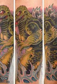 Back original dinosaur tattoo pattern