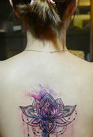 Lotus tattoo makes your back more sexy