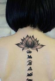 Lotus Tattoos with Sanskrit Tattoos