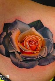 Back Rose Tattoo Pattern