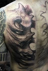muguras tintes tetovējums tetovējums modelis