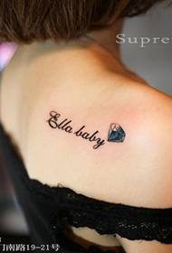 I-Girl back tattoo yesiNgesi