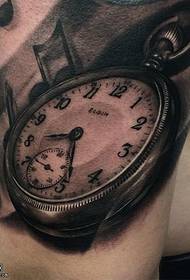 Arm retro pocket watch tattoo pattern