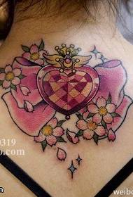Back Colored Bow Tattoo Pattern