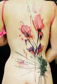 back one ink painting tattoo pattern