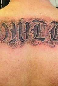leđa uzorak jednostavnih tetovaža slova