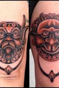 Traditional tattoo, traditional tattoo picture on the boy's arm