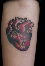 Arm tattoo material, male arm, heart and brain tattoo pictures