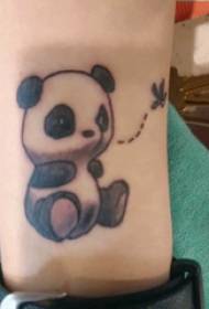 Arm tattoo material, male panda tattoo picture on arm