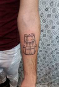 Arm tattoo material, male arm, black backpack tattoo picture